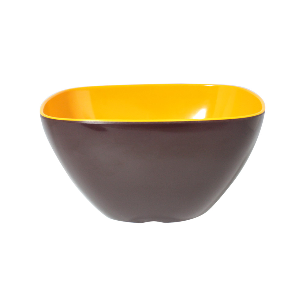 Mangkok Kotak 2 Warna Two Tone Series kuning coklat