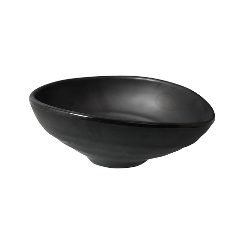 MANGKOK TEMBIKAR OVAL STONE SERIES STYLE HITAM