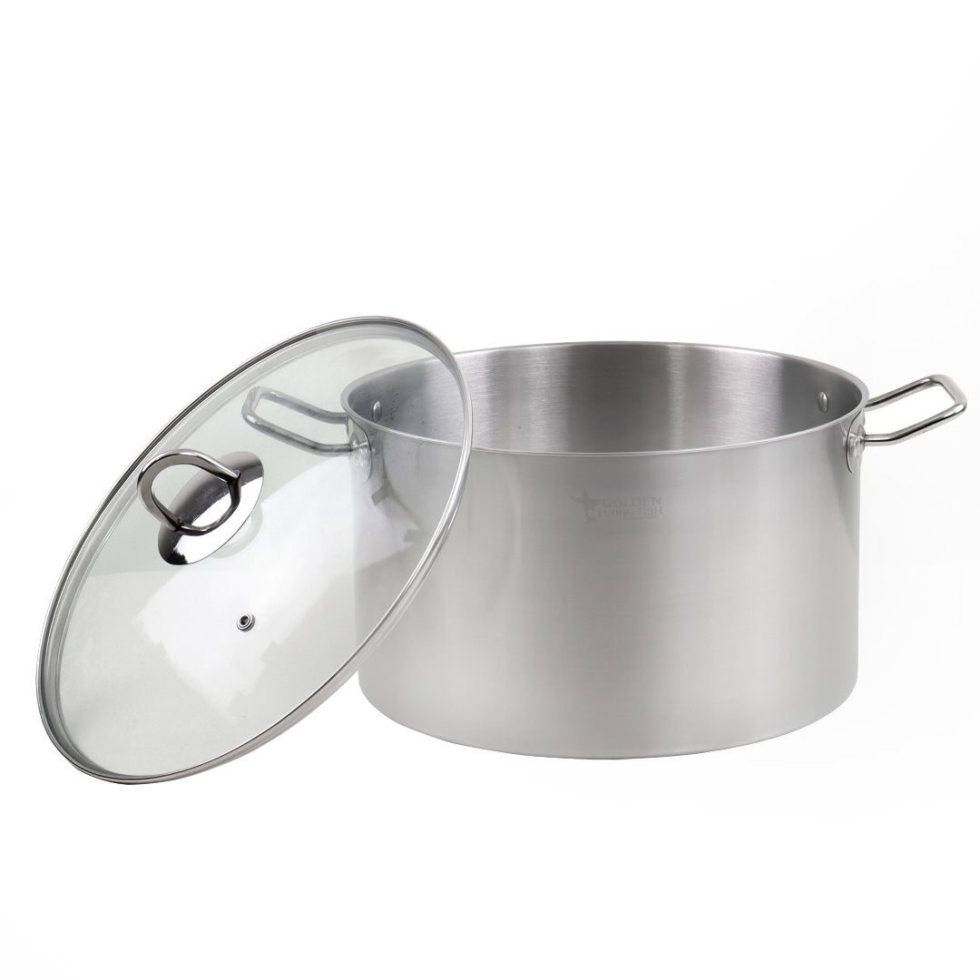 Golden Flying Fish Stock Pot Stainless Steel 28 cm Tutup Kaca HST228K