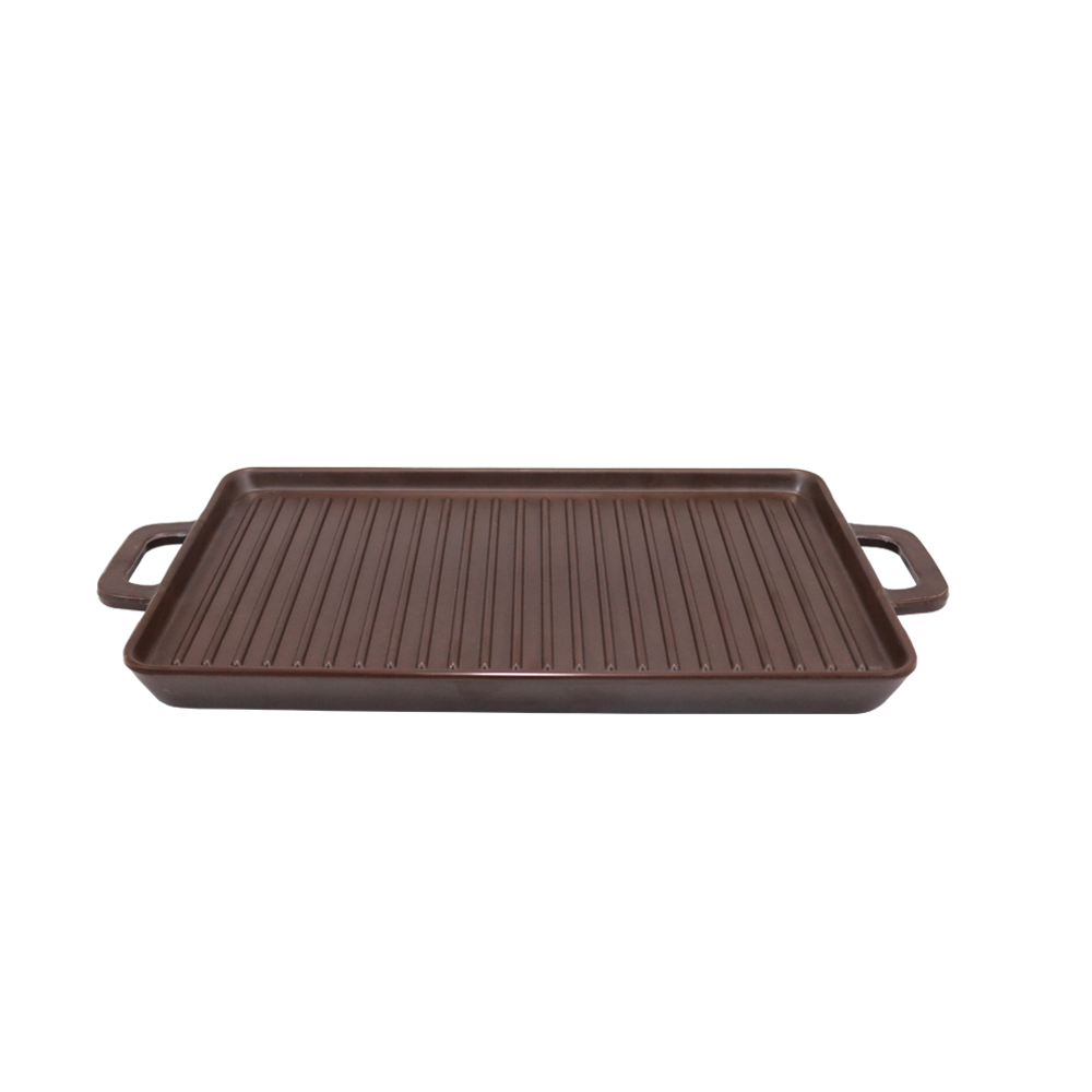 Piring Model Pemanggang Kotak Cookware Style coklat
