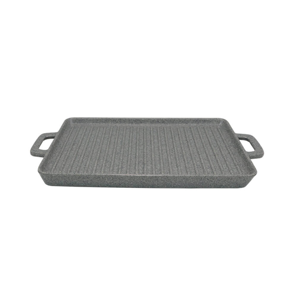 Piring Model Pemanggang Kotak Cookware Style warna abu-abu stone
