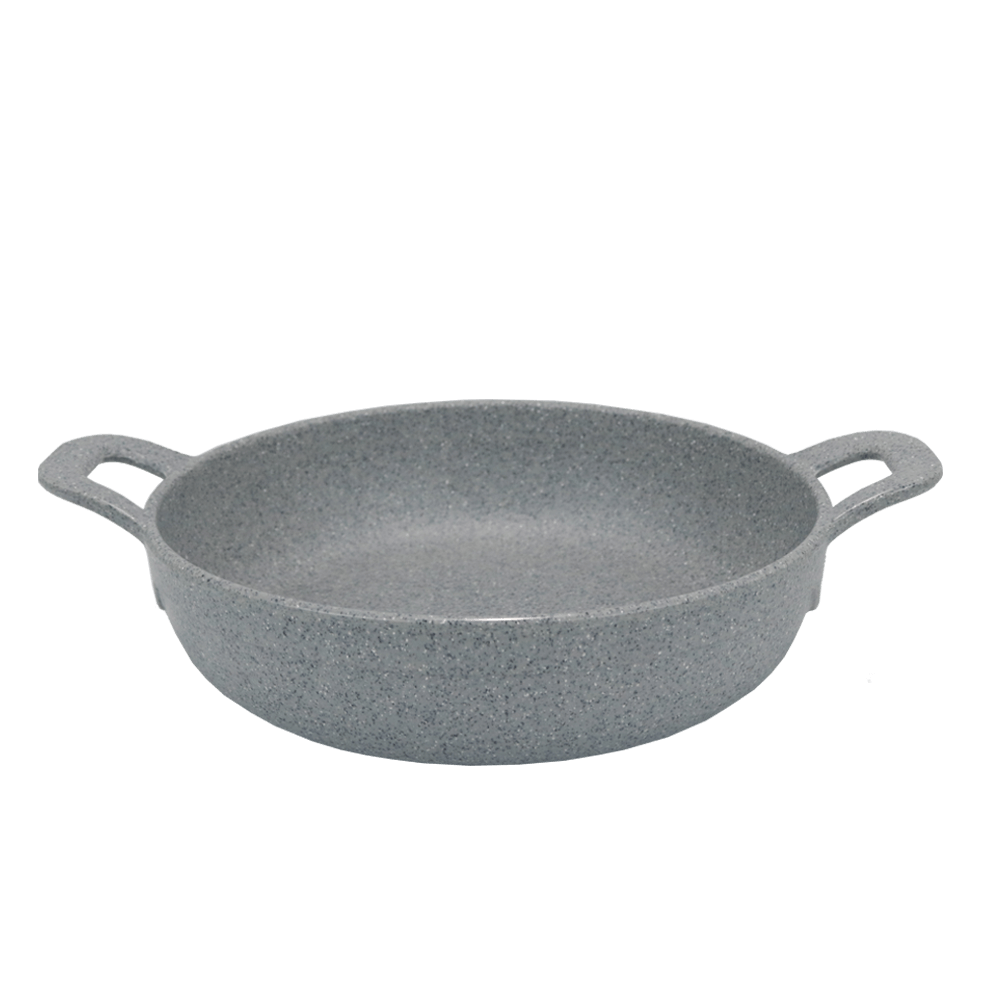 Piring Model Penggoreng Gagang Kuping Cookware Style warna abu-abu stone B