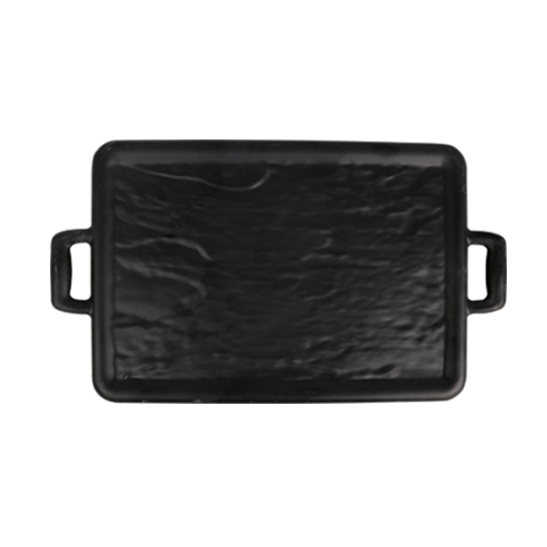 Piring Model Pemangggang Datar Kotak Cookware Style warna hitam