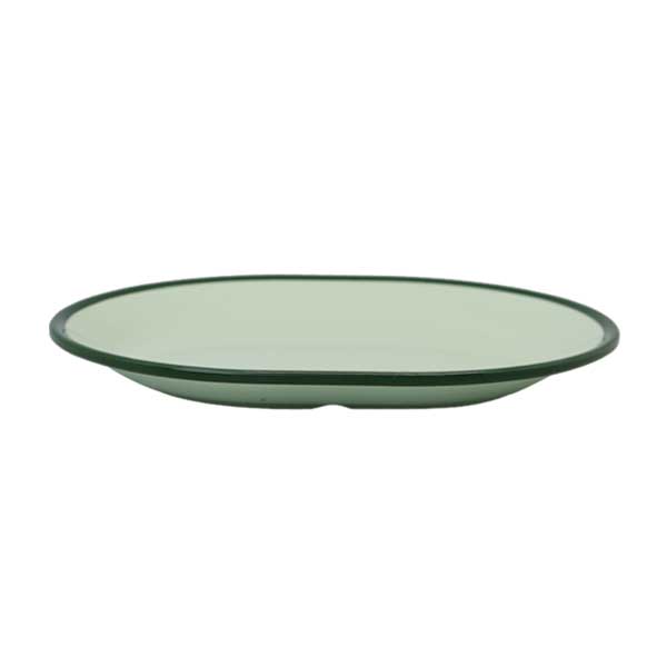 PIRING CEPER LIS ENAMEL STYLE HIJAU SOFT 9 inch