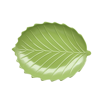 PIRING MELAMIN DAUN OVAL GOLDEN DRAGON MELAMIN - LEAF SERIES P1809