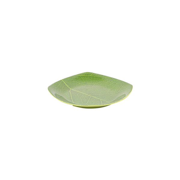 PIRING KOTAK CEPER MOTIF DAUN GOLDEN DRAGON MELAMINE - LEAF SERIES P0506D