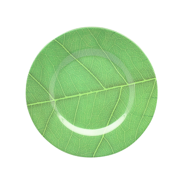 PIRING CEPER MOTIF DAUN GOLDEN DRAGON MELAMINE - LEAF SERIES P0208D