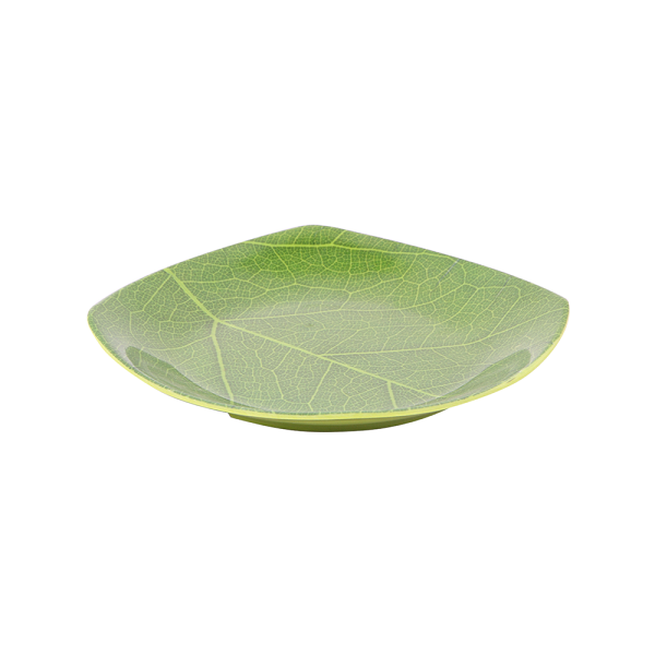 PIRING KOTAK CEPER MOTIF DAUN GOLDEN DRAGON MELAMINE - LEAF SERIES P0508D