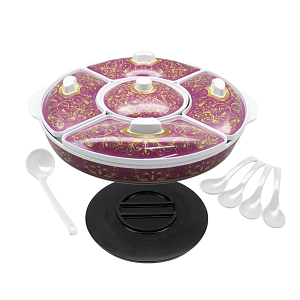 PARTY SET MOTIF BESAR + SET IRUS + PEMUTAR STORAGES STYLE UNGU