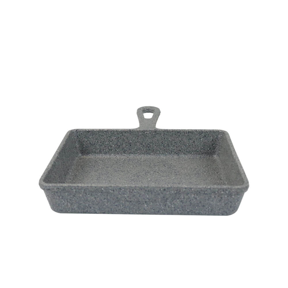 Piring Model Penggoreng Kotak Gagang Panjang Cookware Style warna abu abu stone