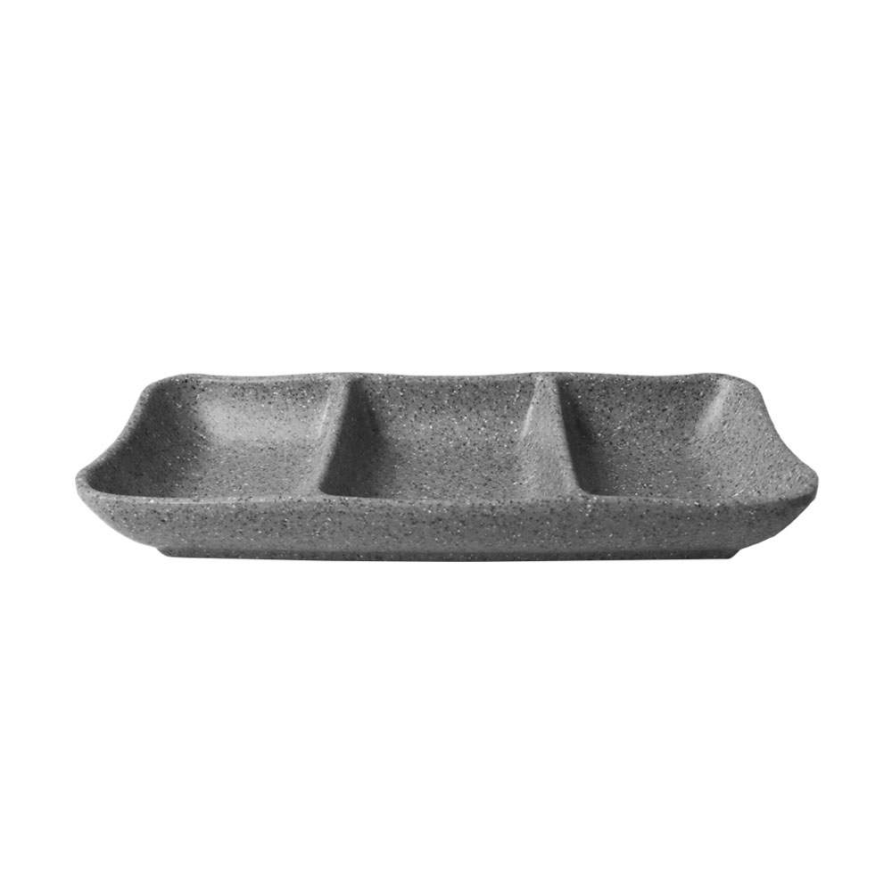 TEMPAT SAMBAL KOTAK SEKAT 3 STONE SERIES GOLDEN DRAGON MELAMINE ABU-ABU STONE